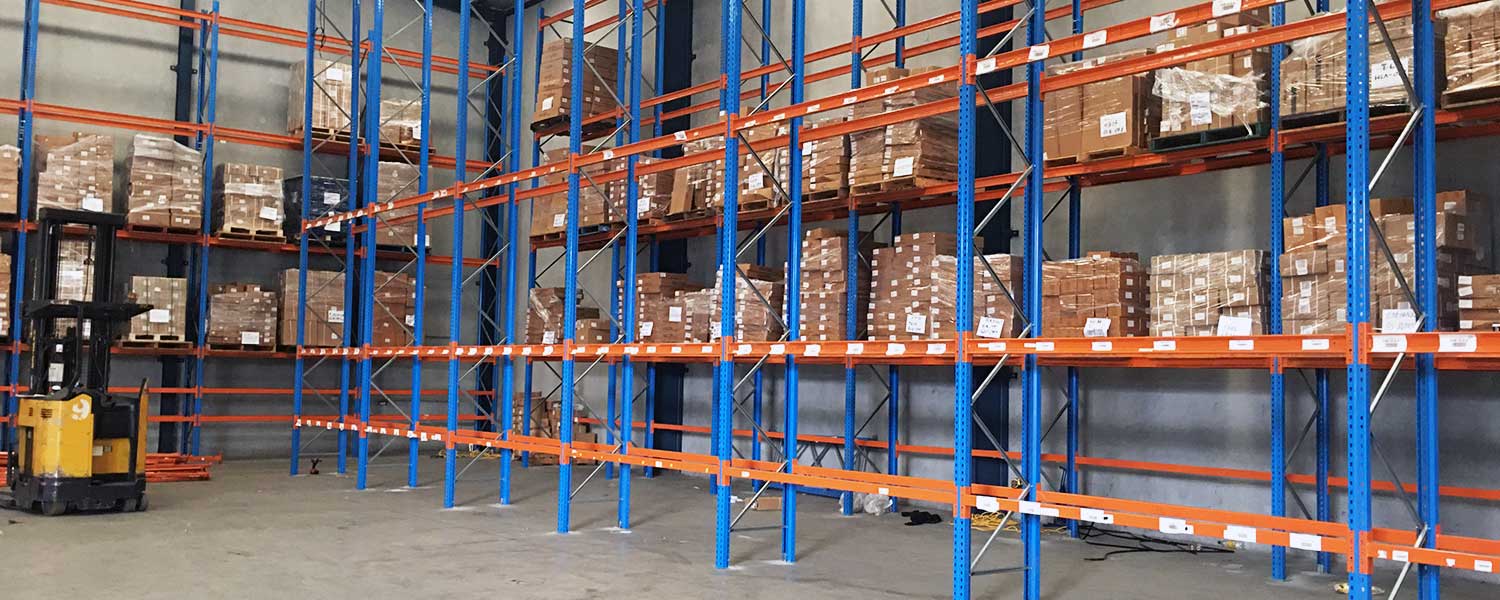 Faded or missing load signs on warehouse racking